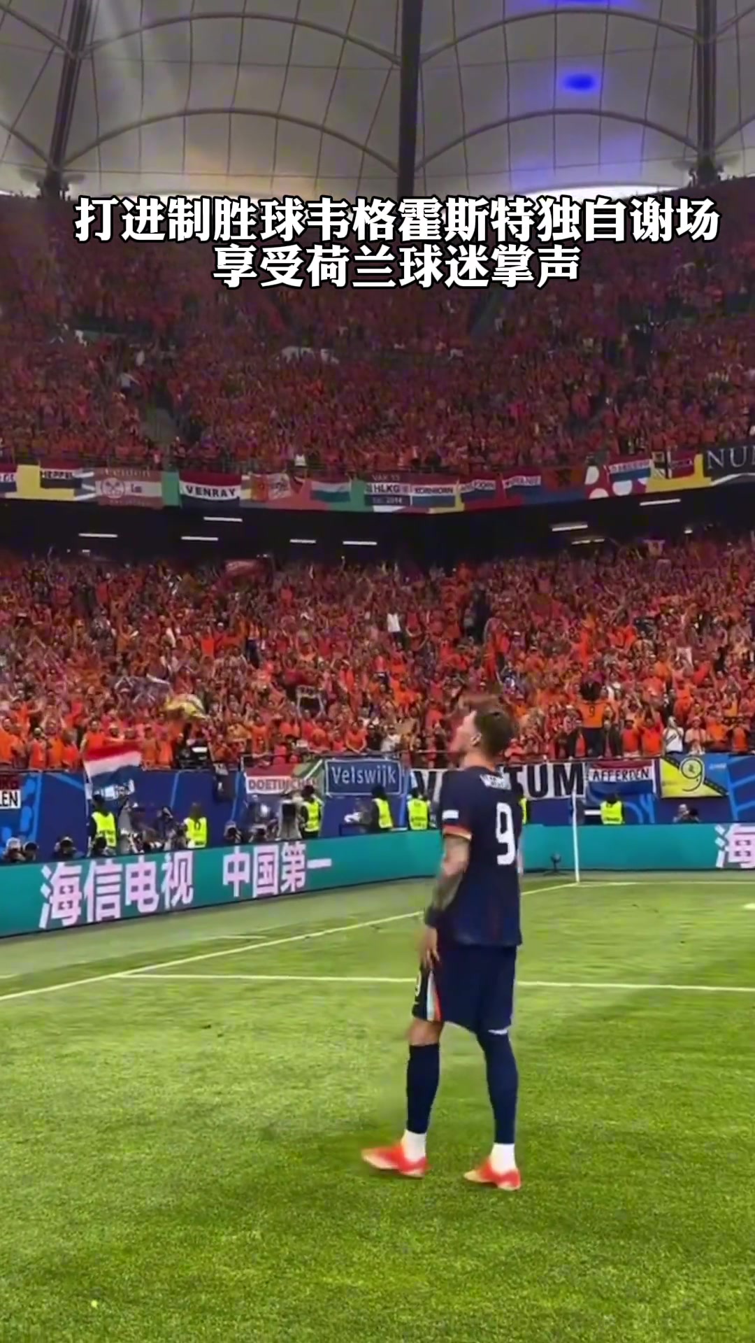 享受荷兰球迷掌声！打进制胜球的韦格霍斯特独自谢场